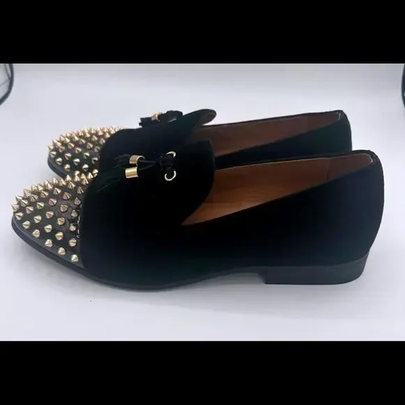 Velvet Studded Men's Tassel Loafer, Size 9 NWOT - Picture 4 of 4